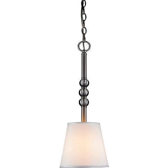 Golden Lighting 3500-M1L-PW-CWH Waverly 1 Light Mini Pendant,Pewter / Classic Wh