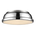 thumbnail image 1 of Golden Lighting 3602-14 Duncan 14" Wide Flush Mount Ceiling Fixture - Pewter / Chrome, 1 of 7