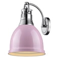 thumbnail image 1 of Golden Lighting 3602-1W-Ch Duncan 1 Light 13" Tall Bathroom Sconce - Pink, 1 of 2