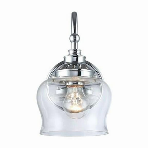 Golden Lighting 3610-1W CH-CLR Daphne 1-Light Wall Sconce in Chrome with Clear Glass