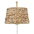 thumbnail image 1 of Wry Lighting Ryleigh 1-light Swing Arm in Brushed Champagne Brass and Woven Sweet Grass, 1 of 4