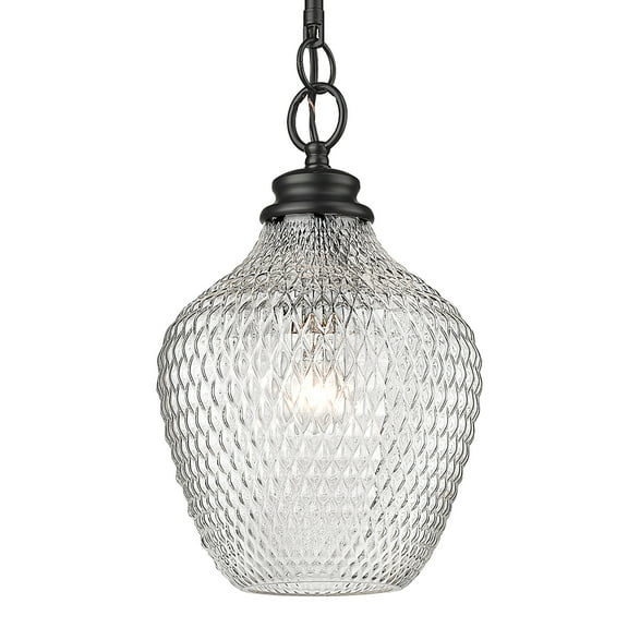 Golden Lighting Adeline 1-light Pendant in Matte Black