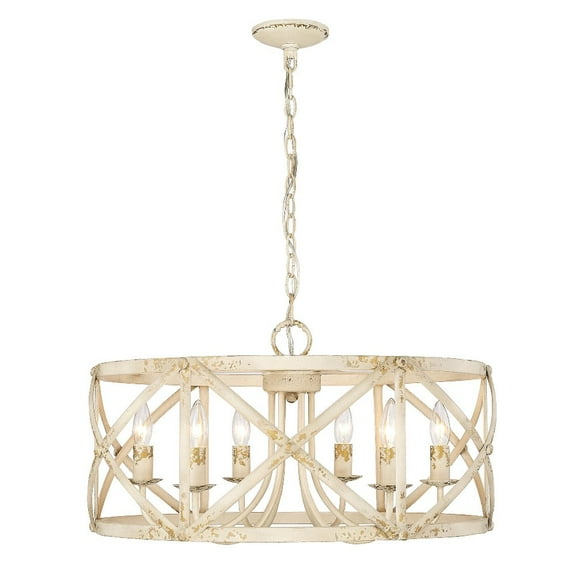 Golden Lighting Alcott 6-light Chandelier in Antique Ivory