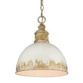 thumbnail image 1 of Golden Lighting Alison 1-light Pendant in Vintage Gold and Antique Ivory shade, 1 of 6
