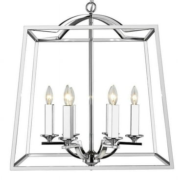 Golden Lighting-3074-6P CH-Athena - 6 Light Pendant  Chrome Finish
