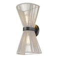 thumbnail image 1 of Golden Lighting Avon 2-light Wall Sconce in Matte Black, 1 of 5