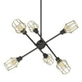 thumbnail image 1 of Golden Lighting 1945-6 Wire Axel 6 Light 37" Wide Sputnik Chandelier - Matte Black /, 1 of 4