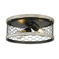 thumbnail image 1 of Wry Lighting Bailey 2-light Flush Mount in Matte Black, 1 of 2