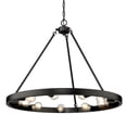 thumbnail image 1 of Golden Lighting Castile 9-light Chandelier in Matte Black, 1 of 2