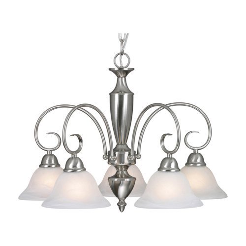 Golden Lighting Centennial PW 5 Light Nook Chandelier