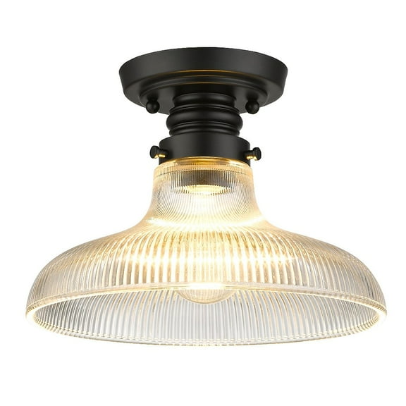 Wry Lighting Clary 1-light Flush Mount in Matte Black