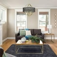 thumbnail image 1 of Golden Lighting Colson 6-Light Chandelier in Olympic Gold with Matte Black Shade, 1 of 5