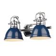 thumbnail image 1 of Yep by Golden Lighting Duncan 2-light Vanity in Chrome and Navy Blue shade, 1 of 2