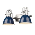 thumbnail image 1 of Yep by Golden Lighting Duncan 2-light Vanity in Pewter and Navy Blue shade, 1 of 4