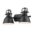 thumbnail image 1 of Yep by Golden Lighting Duncan 2-light Vanity in Matte Black, 1 of 3