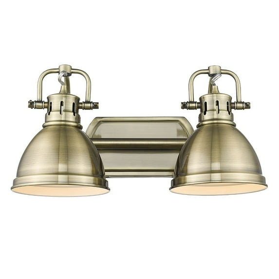 Yep by Golden Lighting Duncan 2-light Vanity in Aged Brass