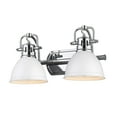 thumbnail image 1 of Yep by Golden Lighting Duncan 2-light Vanity in Chrome and Matte White shade, 1 of 4