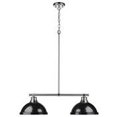 thumbnail image 1 of Golden Lighting 3602-2LP-CH-BK Duncan 2 Light Linear Pendant,Black, 1 of 10