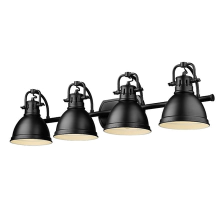 Golden Lighting Duncan 4-Light Vanity Light in Matte Black