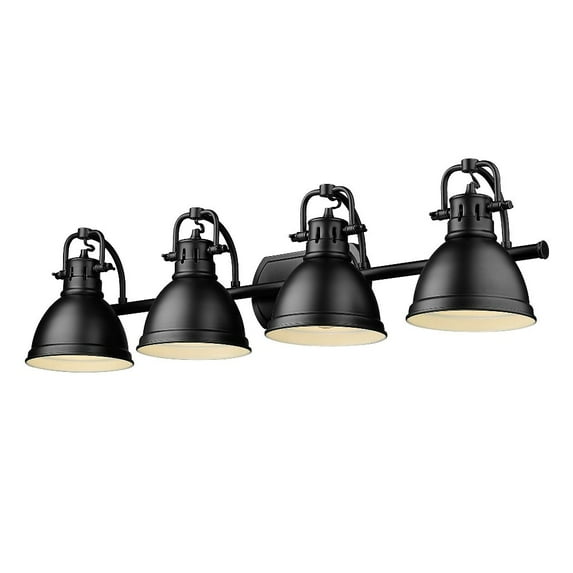 Golden Lighting Duncan 4-Light Vanity Light in Matte Black