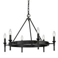 thumbnail image 1 of Golden Lighting Edinburgh 6 Light Chandelier in Matte Black, 1 of 3