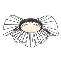 Golden Lighting Elena Integrated LED Flush Mount in Natural Black