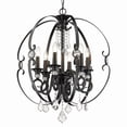 thumbnail image 1 of 1323-6 BLK-Golden Lighting-Ella - 6 Light Chandelier in Sturdy style - 31.38 Inches high by 26 Inches wide-Matte Black Finish    -Traditional, 1 of 9