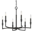 thumbnail image 1 of Golden Lighting Ellyn 6 Light Chandelier in Matte Black, 1 of 3