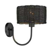 Golden Lighting Erma 1-light Wall Sconce in Matte Black