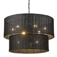 thumbnail image 1 of Golden Lighting Erma 9-light Chandelier in Matte Black, 1 of 3