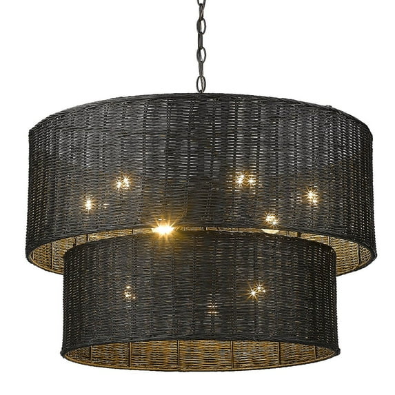 Golden Lighting Erma 9-light Chandelier in Matte Black