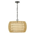 thumbnail image 1 of Golden Lighting Everly 4-Light Wicker / Rattan Chandelier in Matte Black/Natural, 1 of 2
