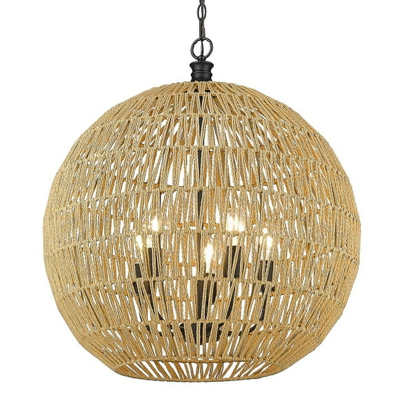 Golden Lighting Florence 5-light Pendant in Matte Black