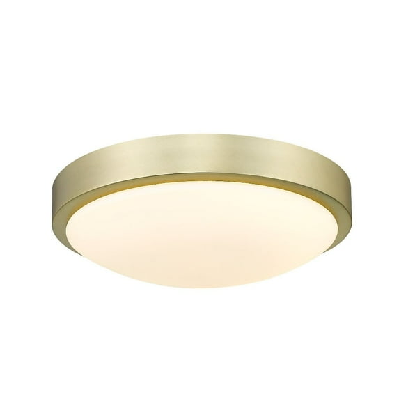 Golden Lighting Gabi Integrated LED 10in Flush Mount in Brushed Champagne Brass