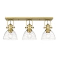 thumbnail image 1 of Yep by Golden Lighting Hines 3-light Semi-Flush Mount in Brushed Champagne Brass, 1 of 3