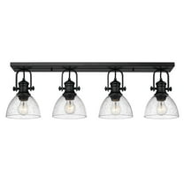 Yep by Golden Lighting Hines 4-light Semi-Flush Mount in Matte Black