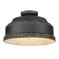 thumbnail image 1 of Golden Lighting Keating 3-light Flush Mount in Antique Black Iron, 1 of 5