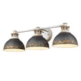 thumbnail image 1 of Golden Lighting Kinsley 3-light Vanity in Antique Black Iron shade, 1 of 7