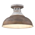 thumbnail image 1 of Golden Lighting Kinsley 1-light Semi-Flush Mount in Antique Rust shade, 1 of 4