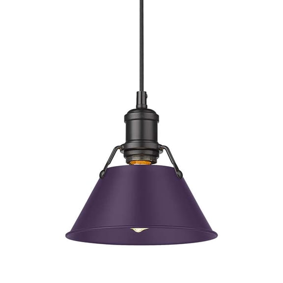 Golden Lighting 3306-S BLK-EP Orwell 8" Wide Outdoor Mini Pendant - Matte Black / Exotic
