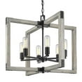 thumbnail image 1 of Golden Lighting Lowell 6-Light Chandelier in Black, 1 of 5