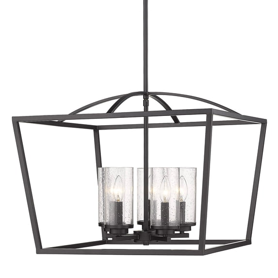 Golden Lighting Mercer 5-Light Chandelier in Matte Black