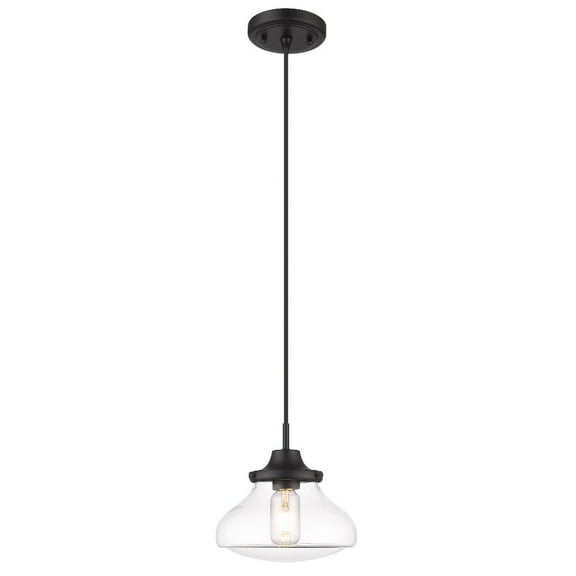Wry Lighting Nash 1-light Pendant in Matte Black