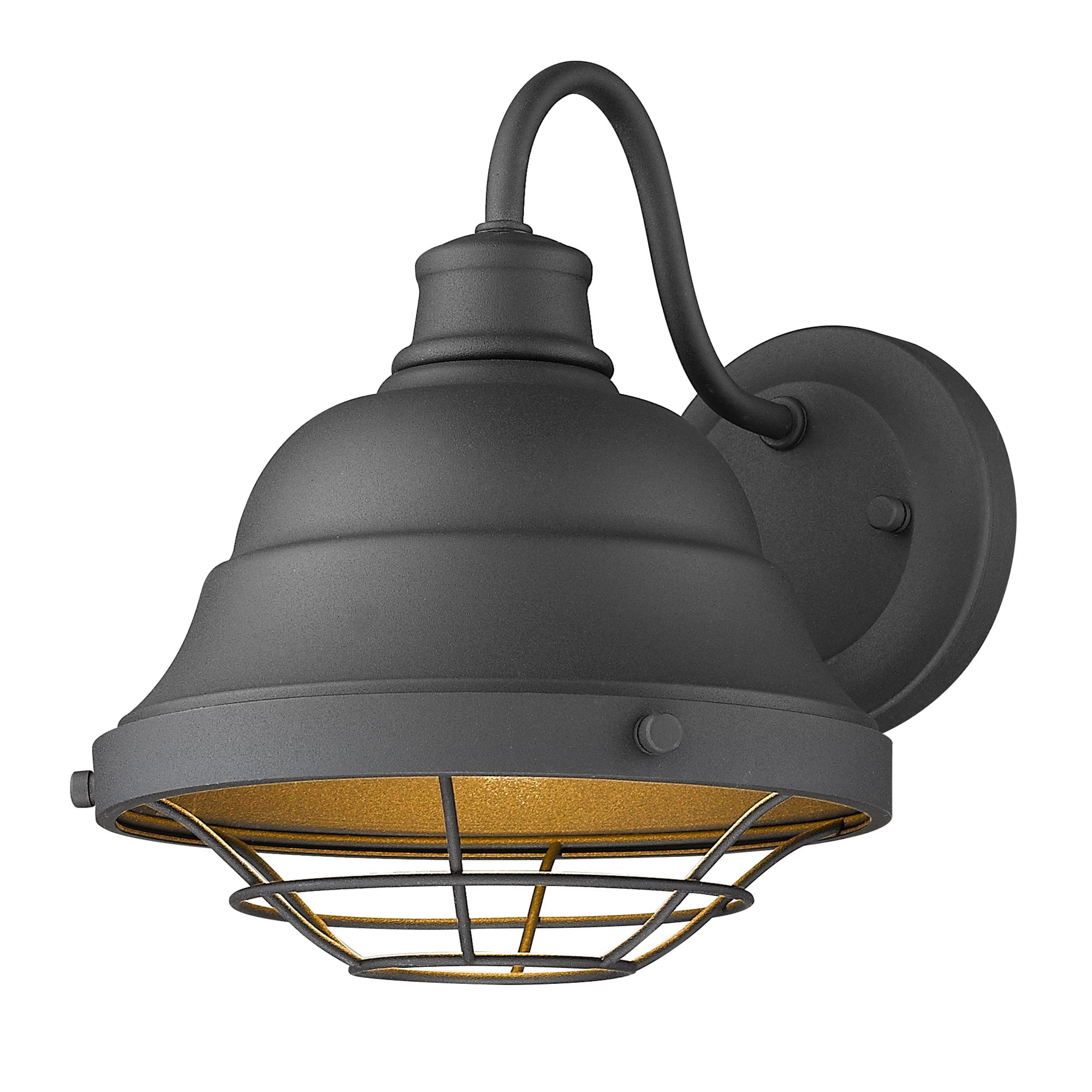 Black and Gold Dimmable Industrial Outdoor Wall Sconce