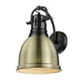 thumbnail image 1 of Golden Lighting 3602-1W Duncan 13" Tall Wall Sconce - Black, 1 of 5