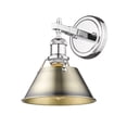 thumbnail image 1 of Golden Lighting 3306-BA1 CH-AB Orwell 1-Light Bath Vanity in Chrome with Aged Brass, 1 of 2