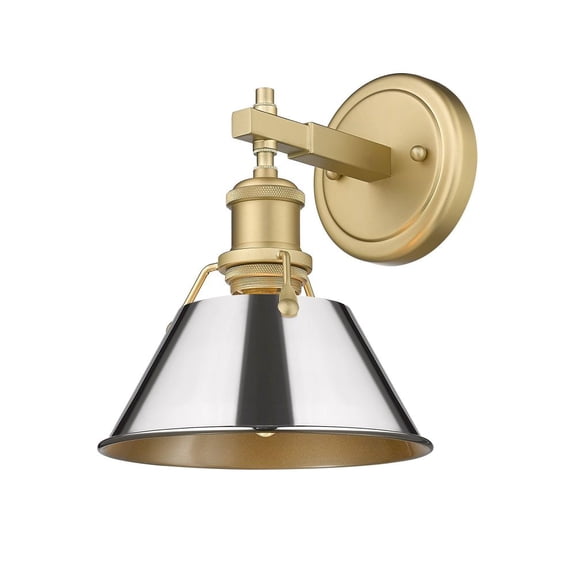 3306-BA1 BCB-CH Golden Lighting Orwell - 1 Light Bath Vanity-9.88 Inches Tall and 7.5 Inches Wide-Brushed Champagne Bronze Finish-Chrome Shade Color