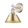 thumbnail image 1 of 3306-BA1 PW-BCB Golden Lighting Orwell - 1 Light Bath Vanity-9.88 Inches Tall and 7.5 Inches Wide-Pewter Finish-Brushed Champagne Bronze Shade Color, 1 of 2