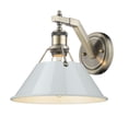 thumbnail image 1 of 3306-1W AB-DB Golden Lighting Orwell - 1 Light Wall Sconce-9.63 Inches Tall and 10 Inches Wide-Aged Brass Finish-Dusky Blue Shade Color, 1 of 3
