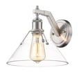 thumbnail image 1 of 3306-1W PW-CLR-Golden Lighting-Orwell - 1 Light Wall Sconce-9.63 Inches Tall and 10 Inches Wide-Pewter Finish-Clear Shade Color, 1 of 3